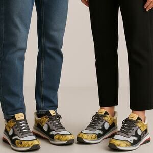 Gucci Ultrapace Yellow & Black Mixed Media Sneakers US Men’s 5.5/US Women’s 6.5